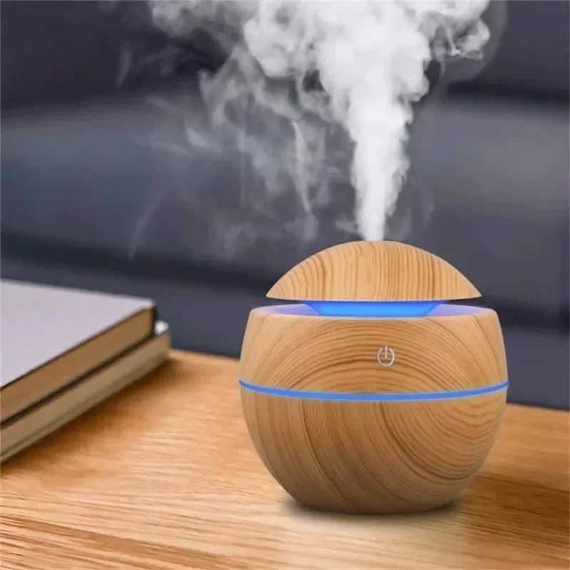 Mini Woodgrain Ultrasonic USB  - Essential Oil Diffuser Humidifier Combo 评论和价格