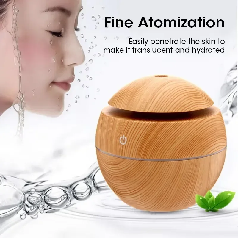 Mini Woodgrain Ultrasonic USB  - Essential Oil Diffuser Humidifier Combo 评论和价格