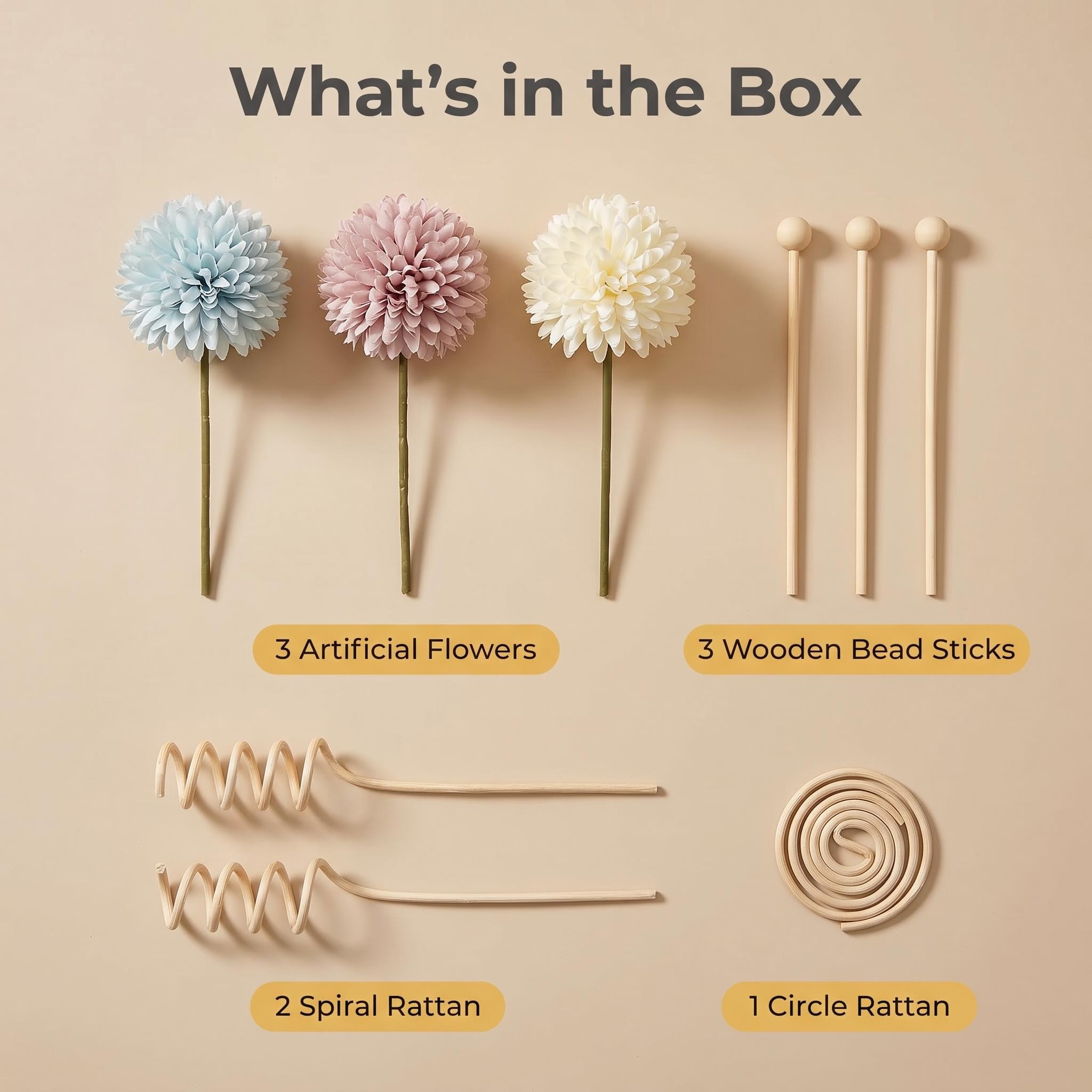 DIY Diffuser Sticks Set, Artif - Diffuser Reed Sticks Set 评论和价格
