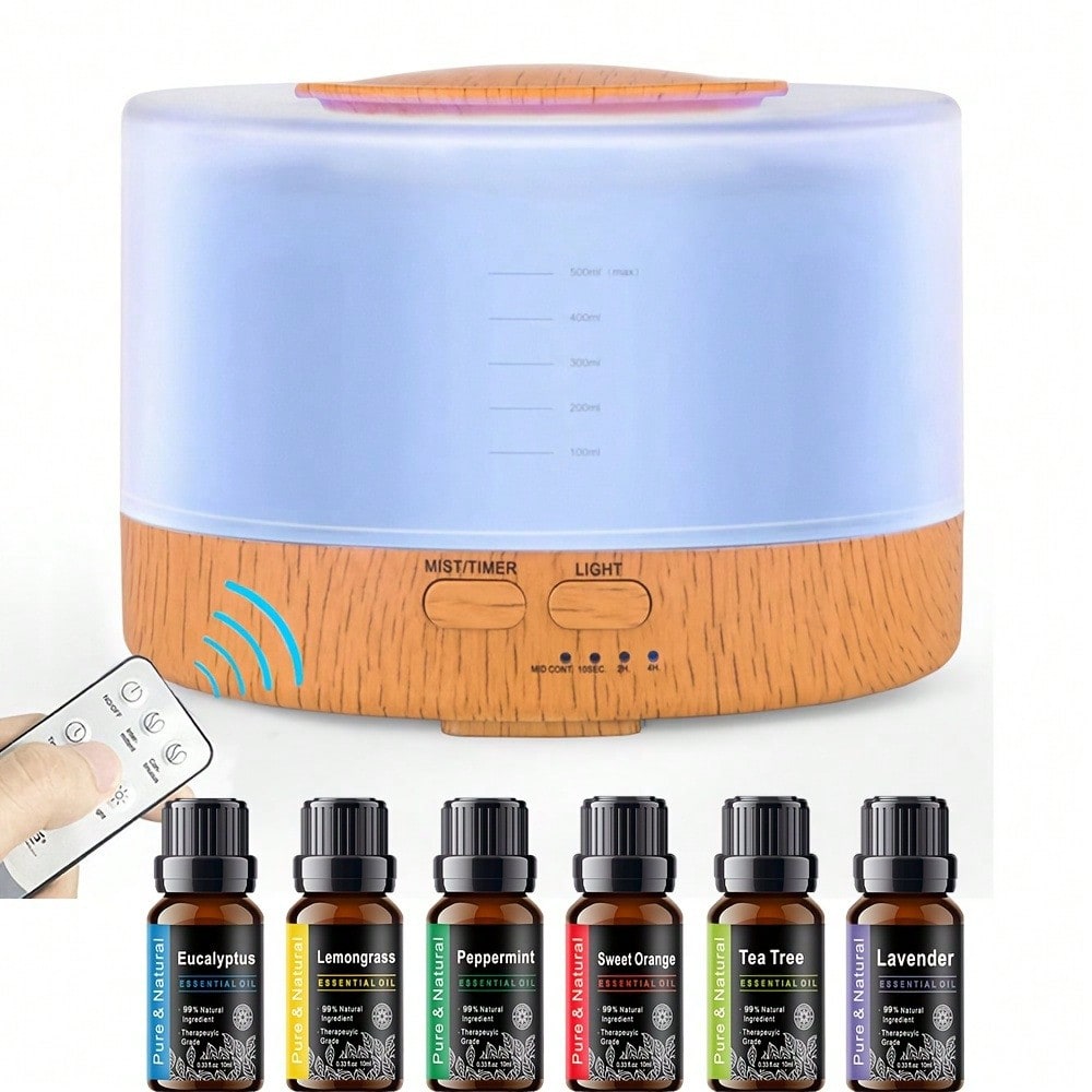 Send 6 Oils,500ML Aroma Diffus - Aroma Diffuser For Large Room 评论和价格