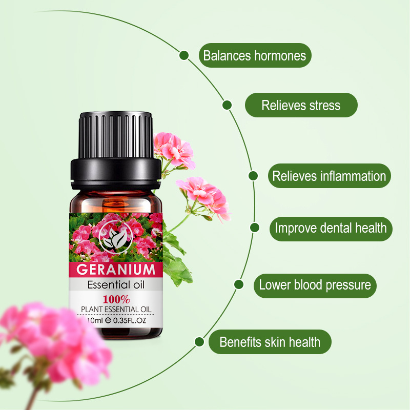 Geranium Essential Oils,100% P - Essential Oil Diffuser Humidifier Combo 评论和价格