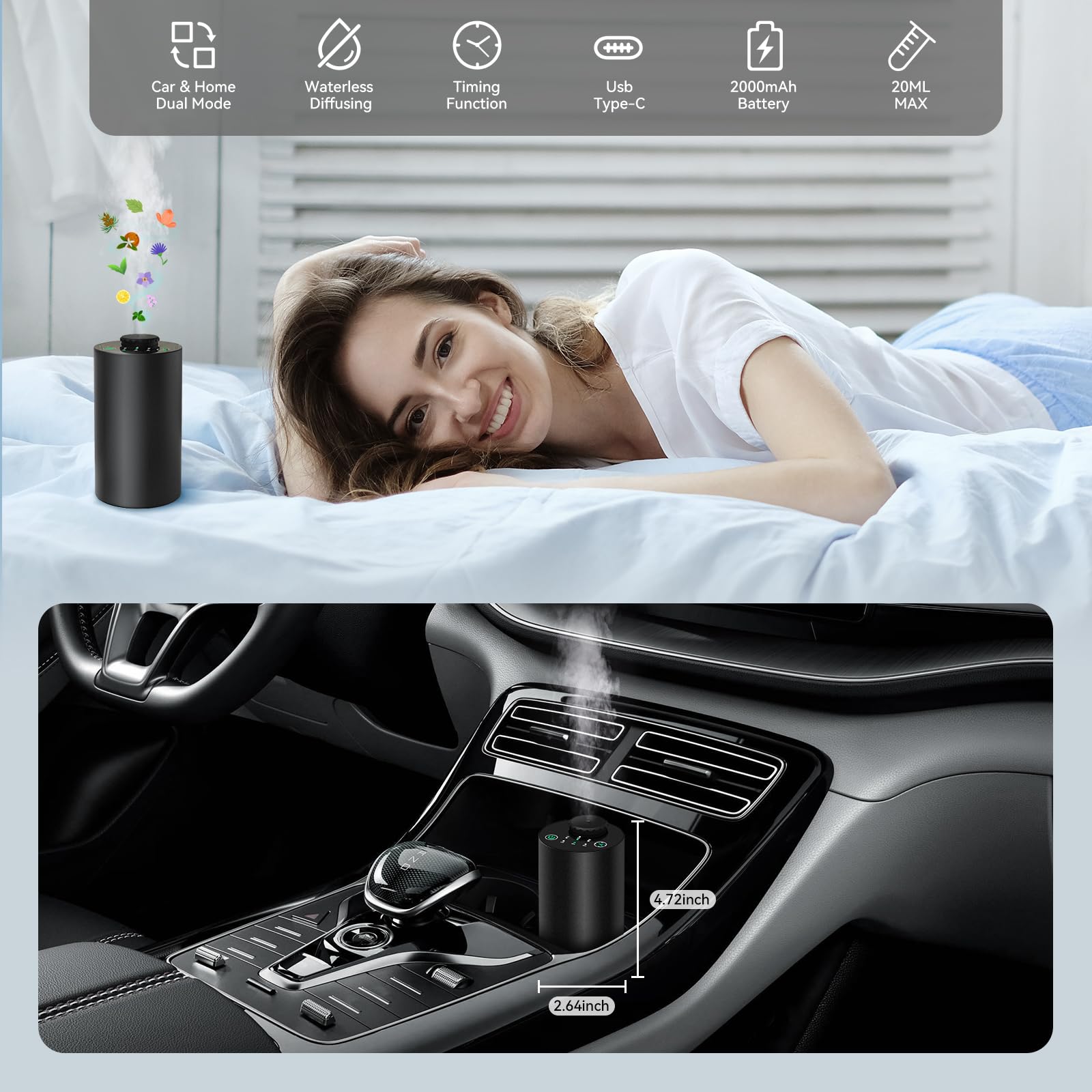 Waterless Essential Oil Diffus - Waterless Essential Oil Diffuser 评论和价格