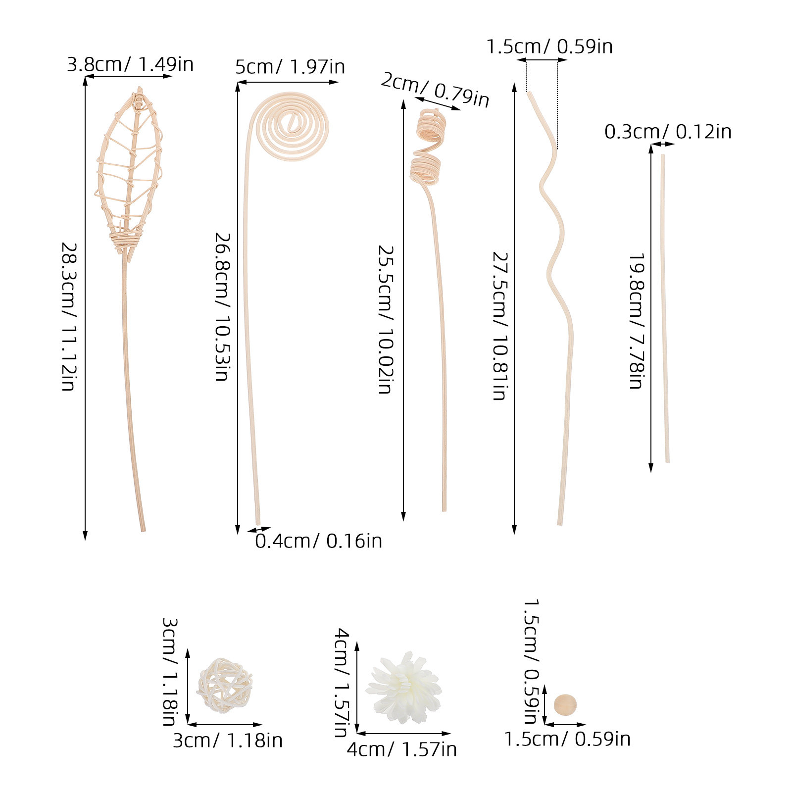 20Pcs Reed Diffuser Natural Ra - Diffuser Reed Sticks Set 评论和价格