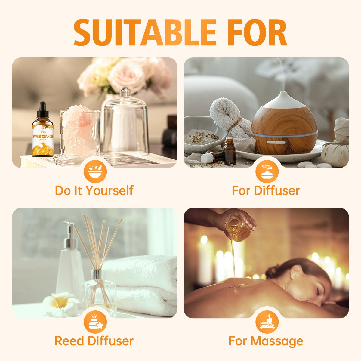 Aromatherapy Massage Oil Rose  - Essential Oil Diffuser Humidifier Combo 评论和价格